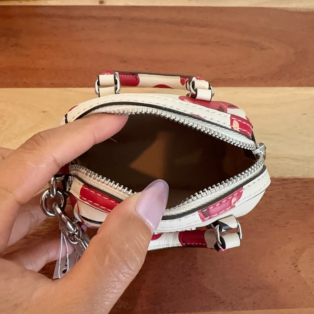 NWT Coach Mini Rowan‎ Bag Charm With Cherry Print - Picture 5 of 5
